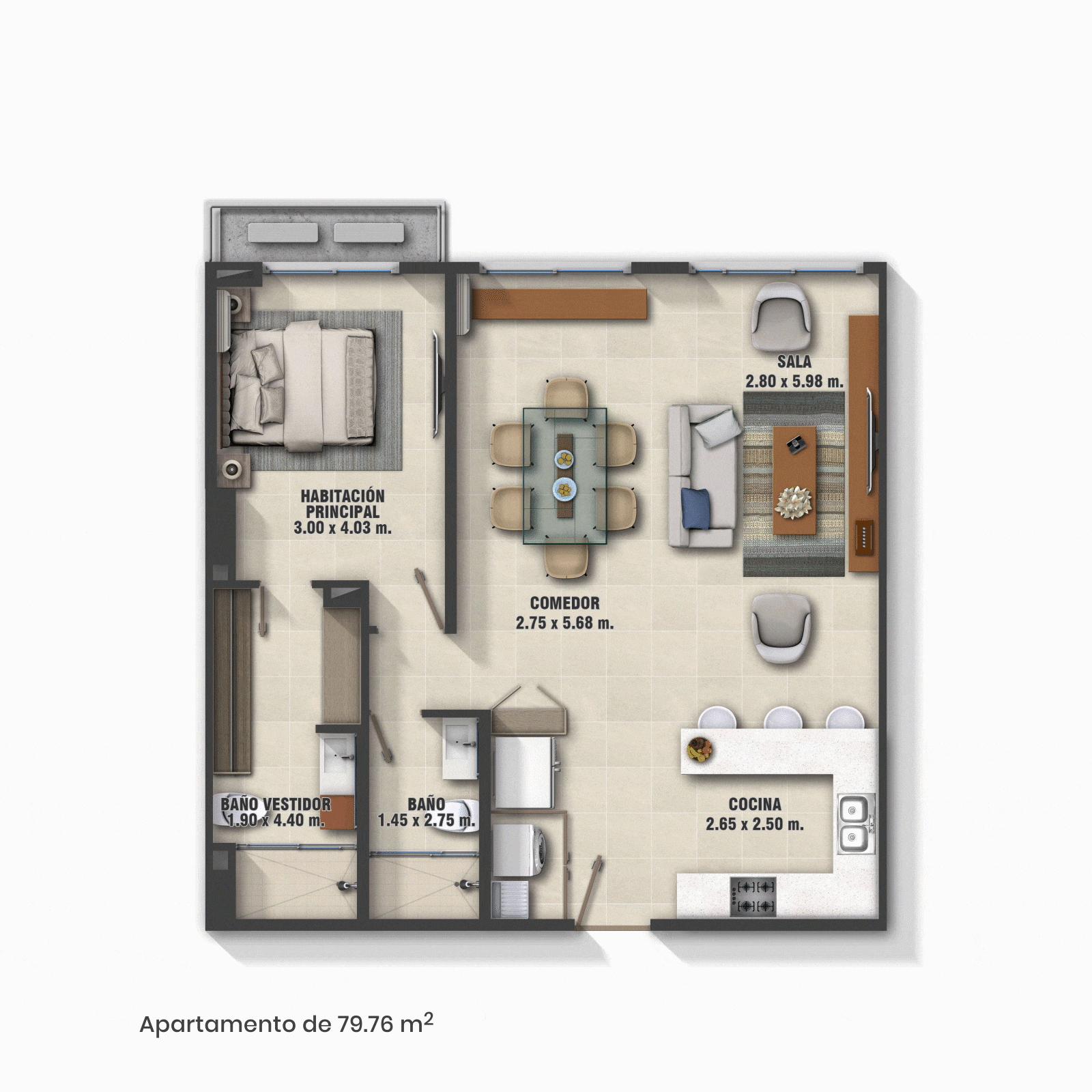 Plano de Apartamento B-I