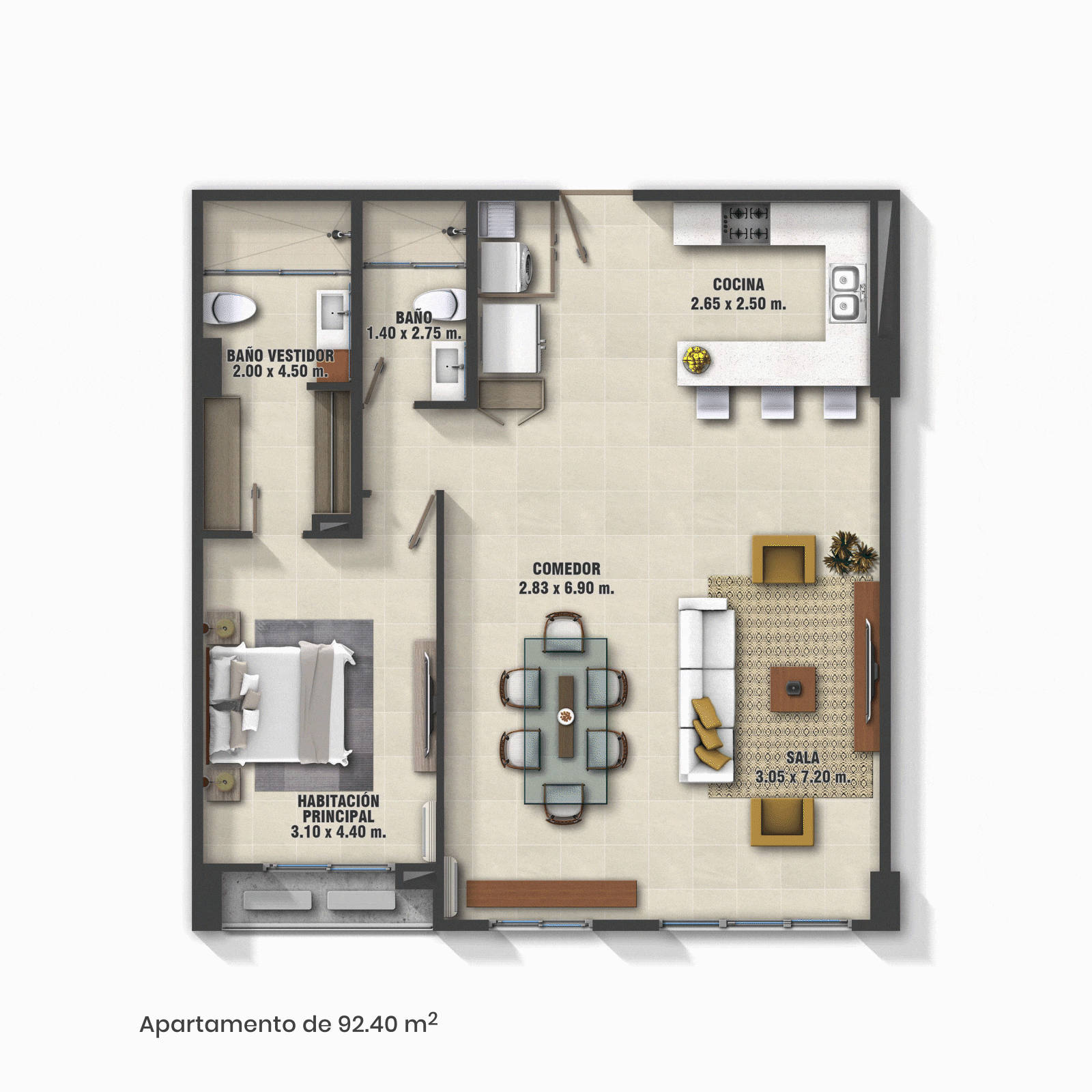 Plano de Apartamento D-G
