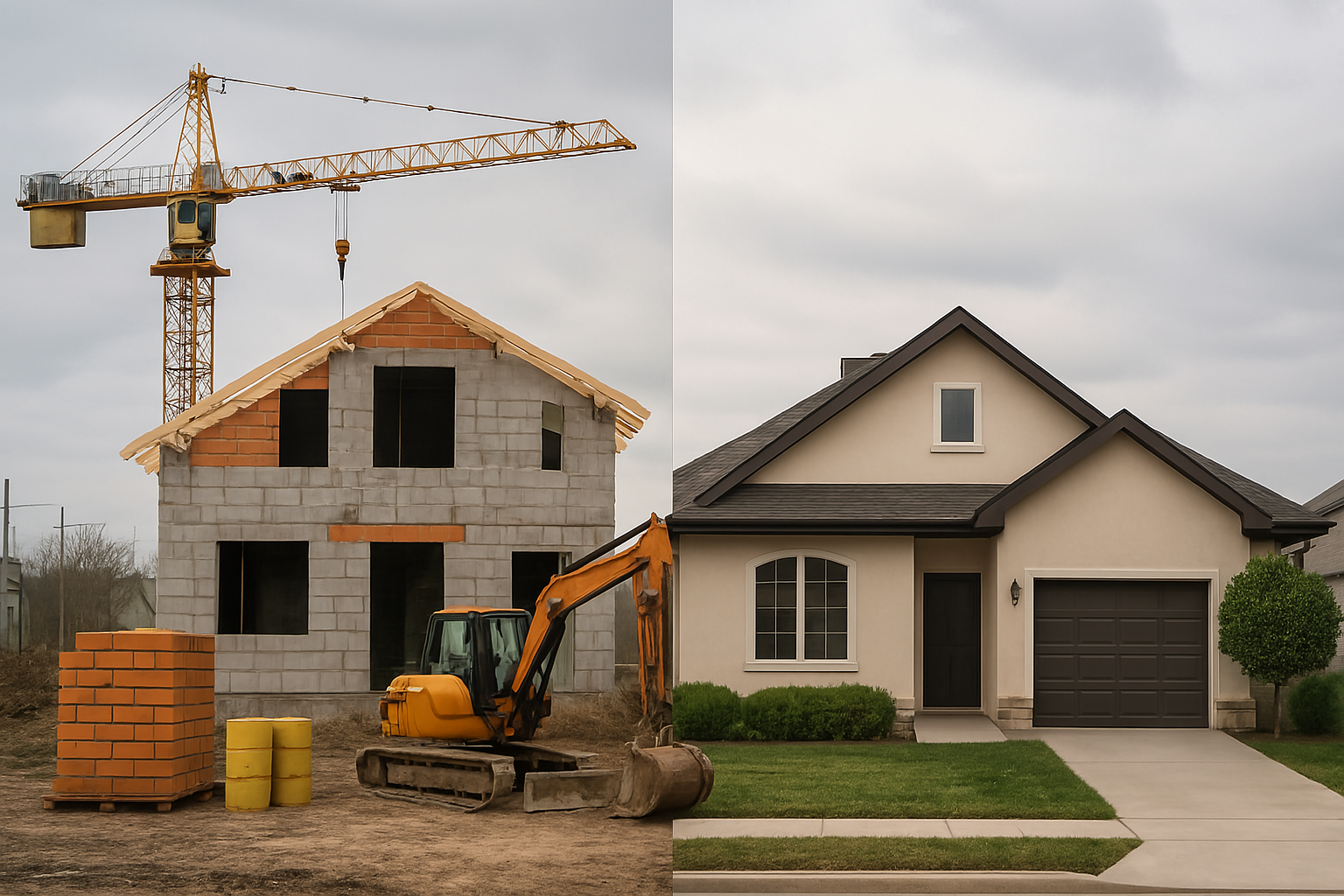 viviendas en construcción vs lista