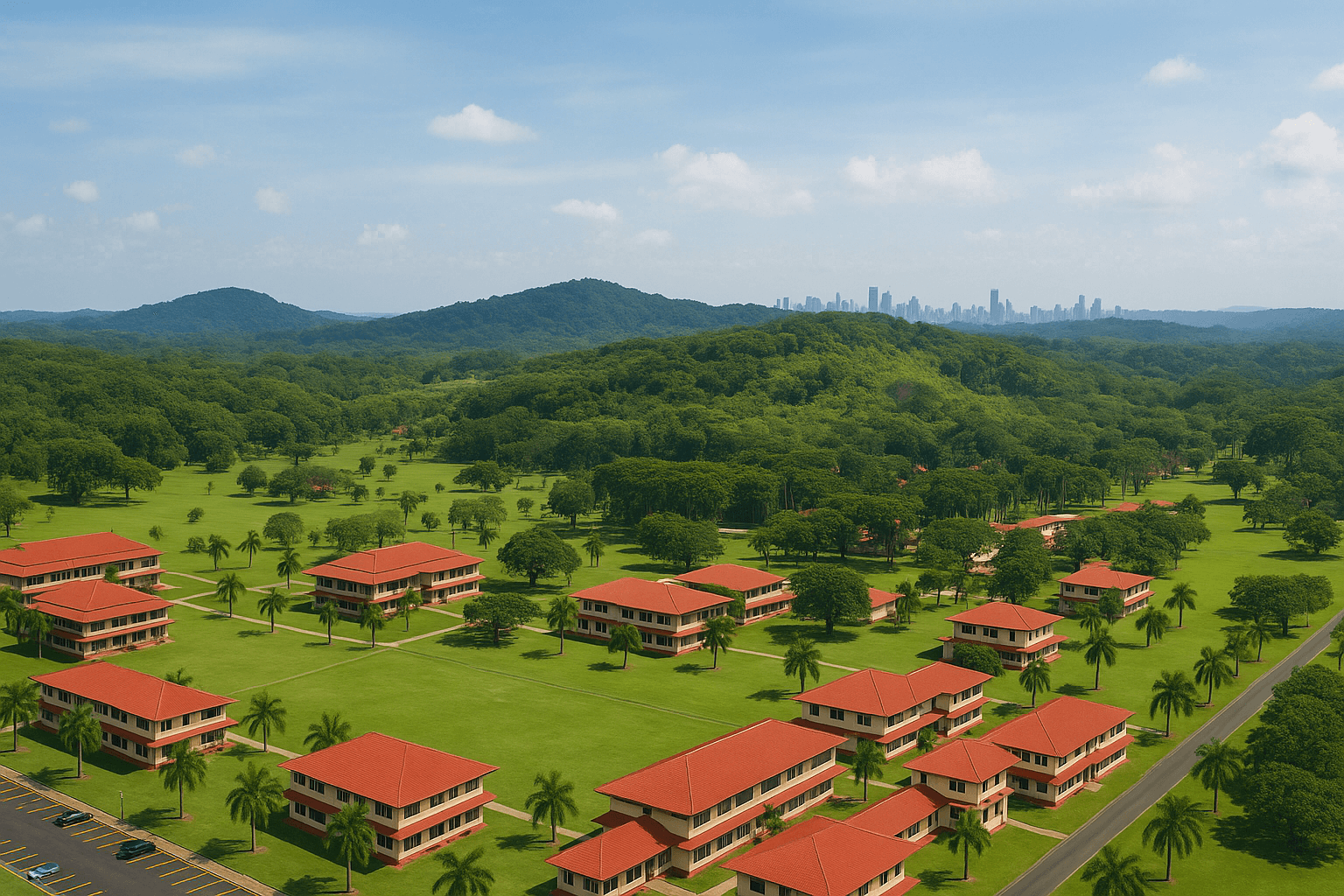 Vista panorámica de apartamentos en Clayton ideales para inversión inmobiliaria